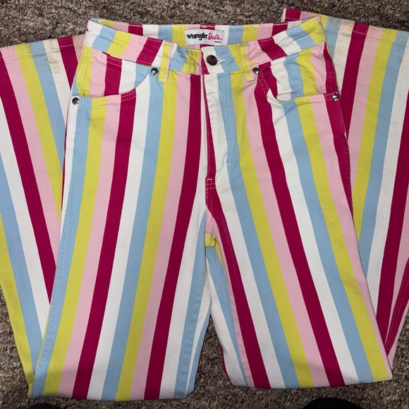 Wrangler x Barbie Women's Multicolor Striped Jeans - Picture 2 of 4